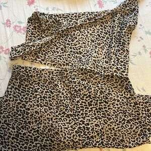 Women’s Shein Cheetah Print Tank & Biker Short Set